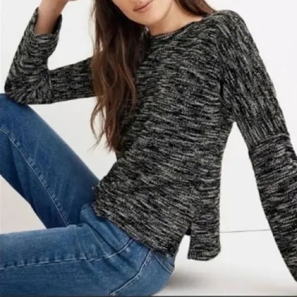 HP 🎉 Madewell Black and Gray Sweater
